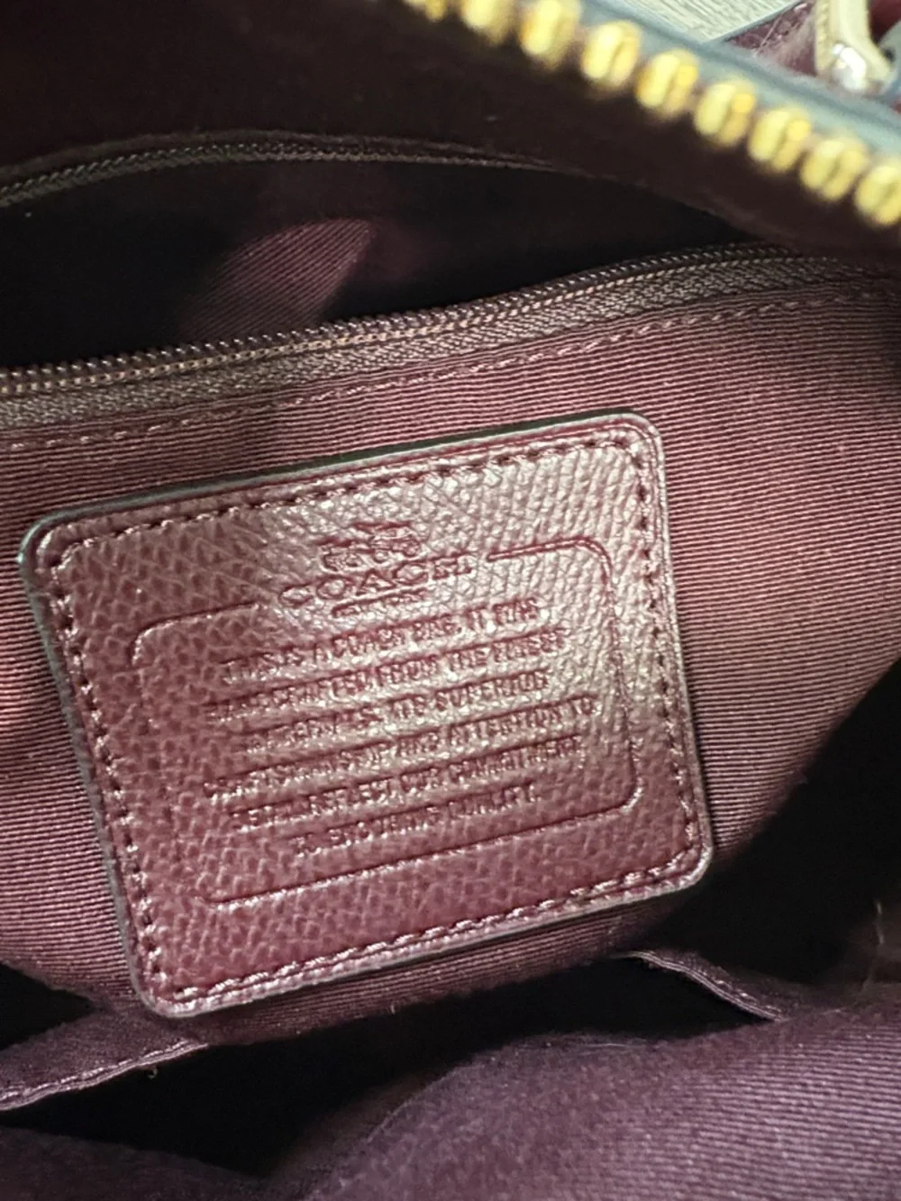 Coach Mini Bennett Satchel Oxblood Leather F36624  Bag Burgundy - Picture 8 of 13